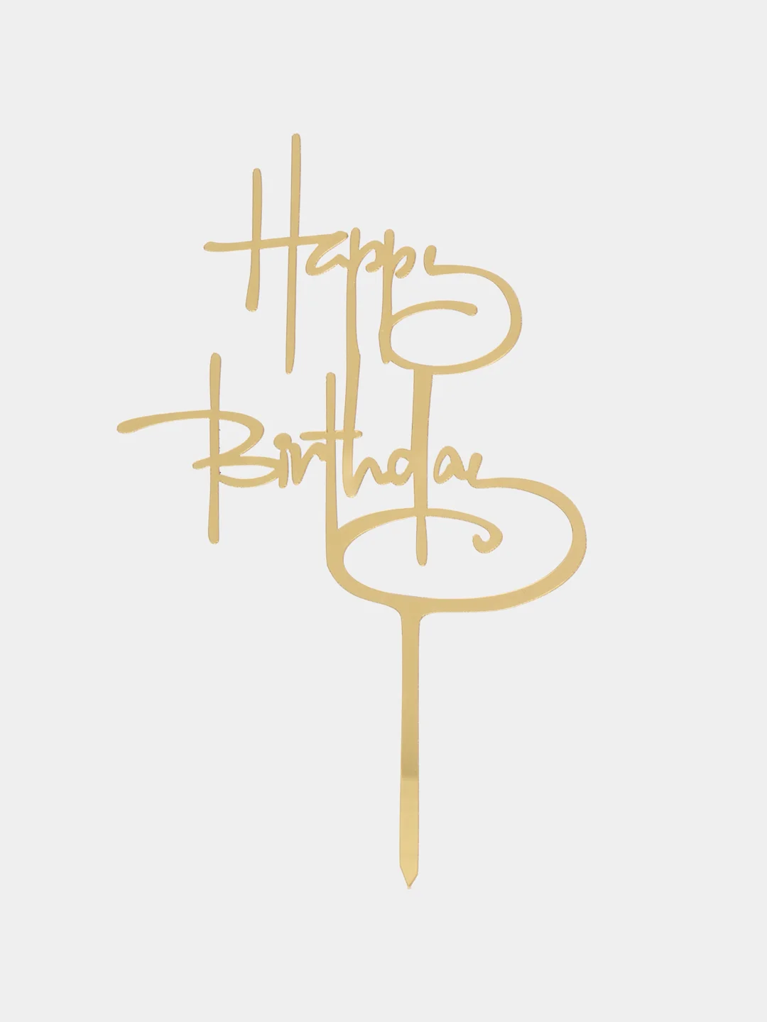 Золотистый хаки топпер для торта Happy Birthday