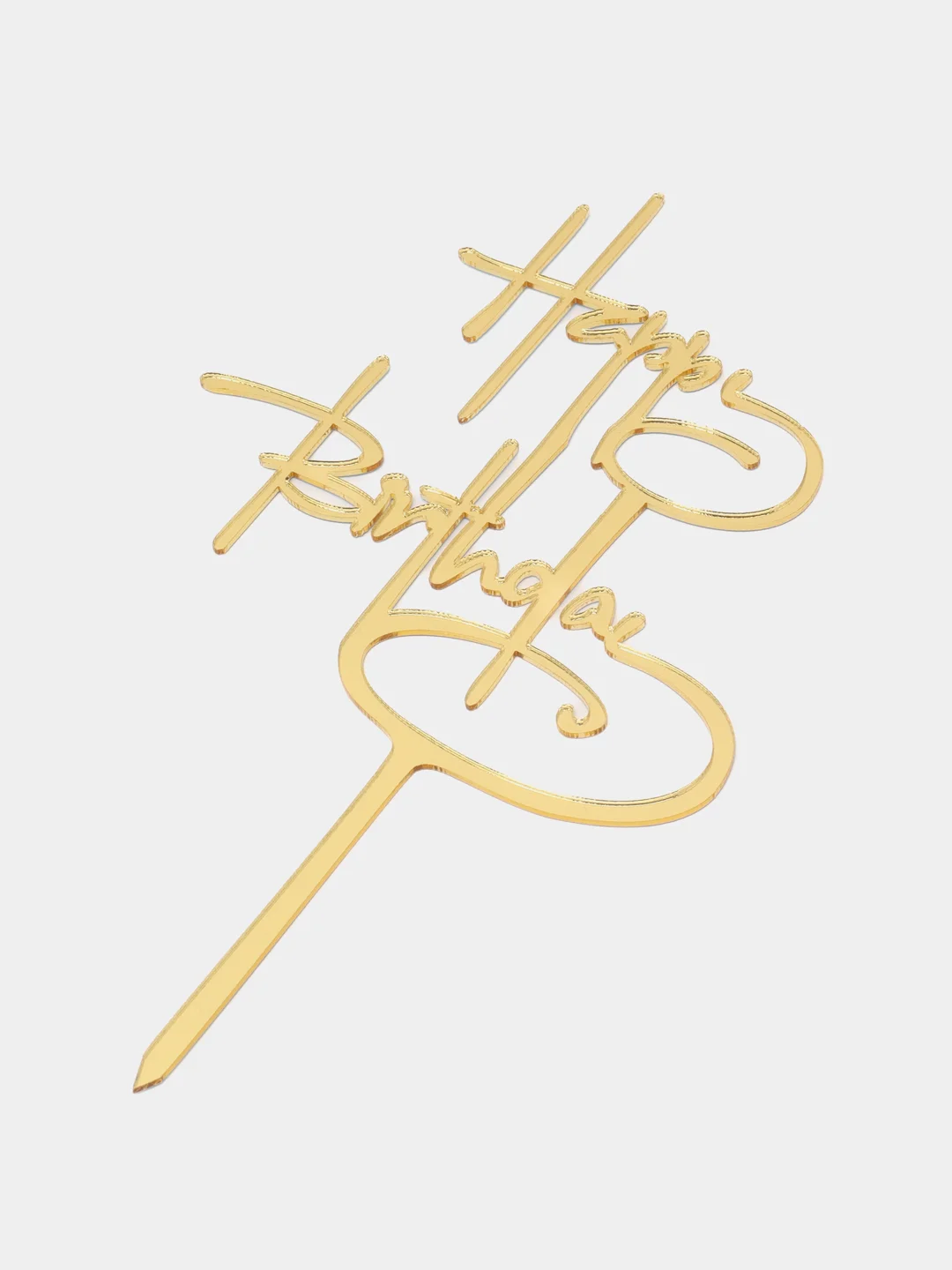 Золотистый хаки топпер для торта Happy Birthday