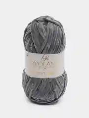 Серый пряжа плюшевая Wolans Bunny Baby (Воланс Банни Бэби), 100% полиэстер, 120 м, 100 г