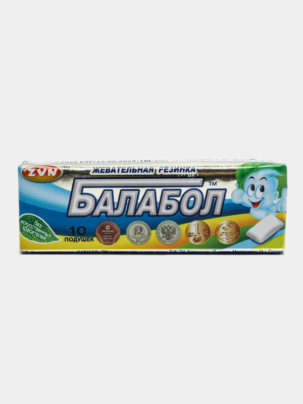 Жевательная резинка со вкусом мяты в виде драже ZVN "Балабол", 14 гр ...