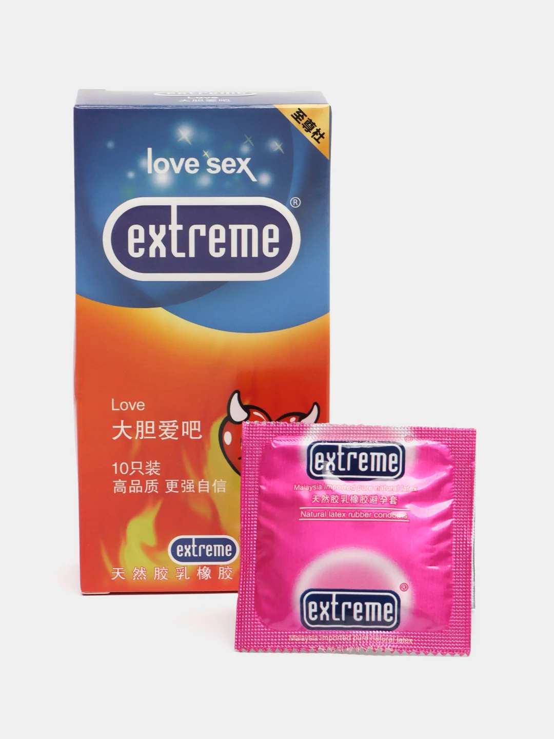 Сиреневый презервативы Extreme тонкие, с различными эффектами и рельефом, латекс, 10-12 штук