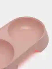 Розовый миска для кошек и собак, двойная, пластиковая