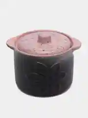 Розовый кастрюля керамическая, супница, горшок для запекания в СВЧ, духовке, печи. Для сервировки