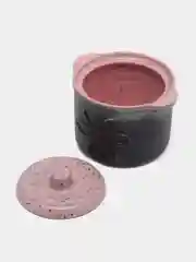 Розовый кастрюля керамическая, супница, горшок для запекания в СВЧ, духовке, печи. Для сервировки