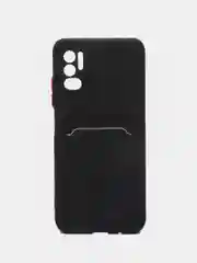 Черный чехол для Xiaomi Poco M3 Pro / Note 10T / Поко М3 Про / Нот 10Т, с карманом для карт