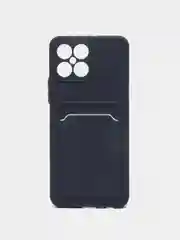 Морской силиконовый чехол для Honor X8 4G (Хонор Х8 4г / Икс 8), с карманом для карт, прозрачный