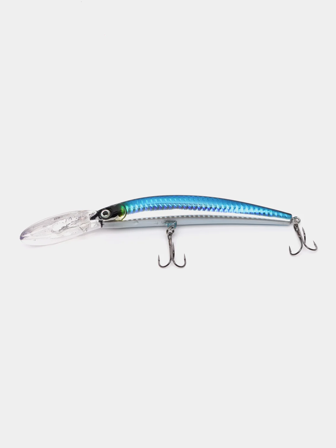 Голубой воблер CRYSTAL 3D DIVER JOINTED  PRISM FINISH