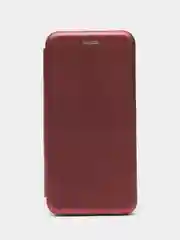 Бордовый чехол-книжка для Huawei P40, P 40, экокожа