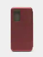 Бордовый чехол-книжка для Huawei P40, P 40, экокожа