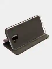 Бордовый чехол-книжка для Samsung Galaxy J6, Самсунг J 6, экокожа