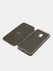 Бордовый чехол-книжка для Samsung Galaxy J6, Самсунг J 6, экокожа