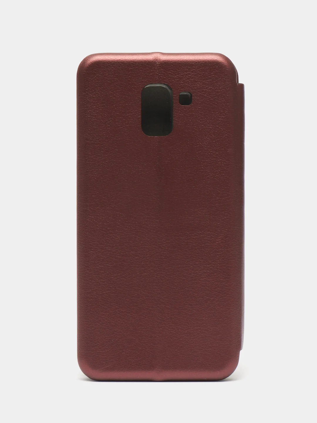 Бордовый чехол-книжка для Samsung Galaxy J6, Самсунг J 6, экокожа