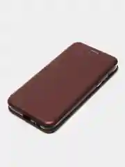 Бордовый чехол-книжка для Samsung Galaxy J6, Самсунг J 6, экокожа
