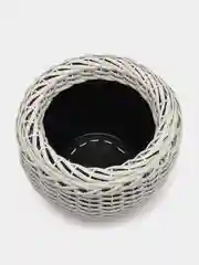 Белый кашпо для декора, из ротанга 5, 7, 12 л
