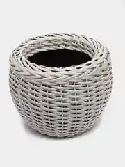 Белый кашпо для декора, из ротанга 5, 7, 12 л