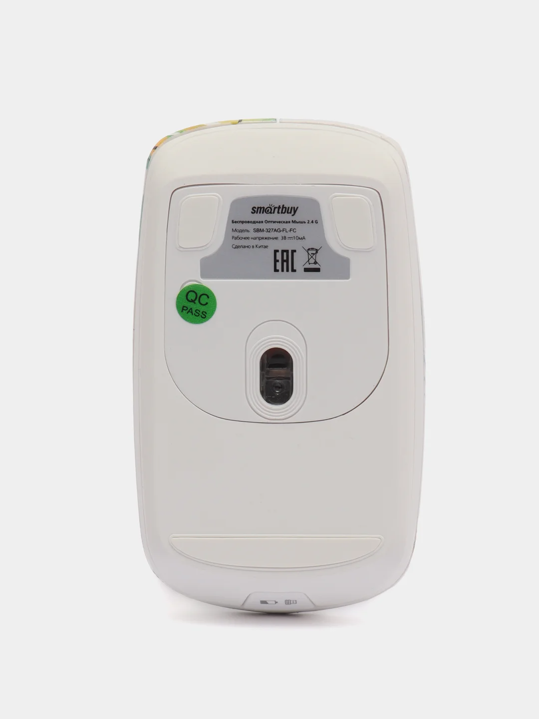 Белый мышь беспроводная с принтом Smartbuy SBM-327AG