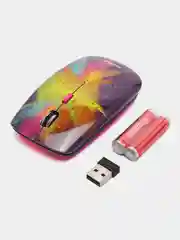 Желтый мышь беспроводная с принтом Smartbuy SBM-327AG