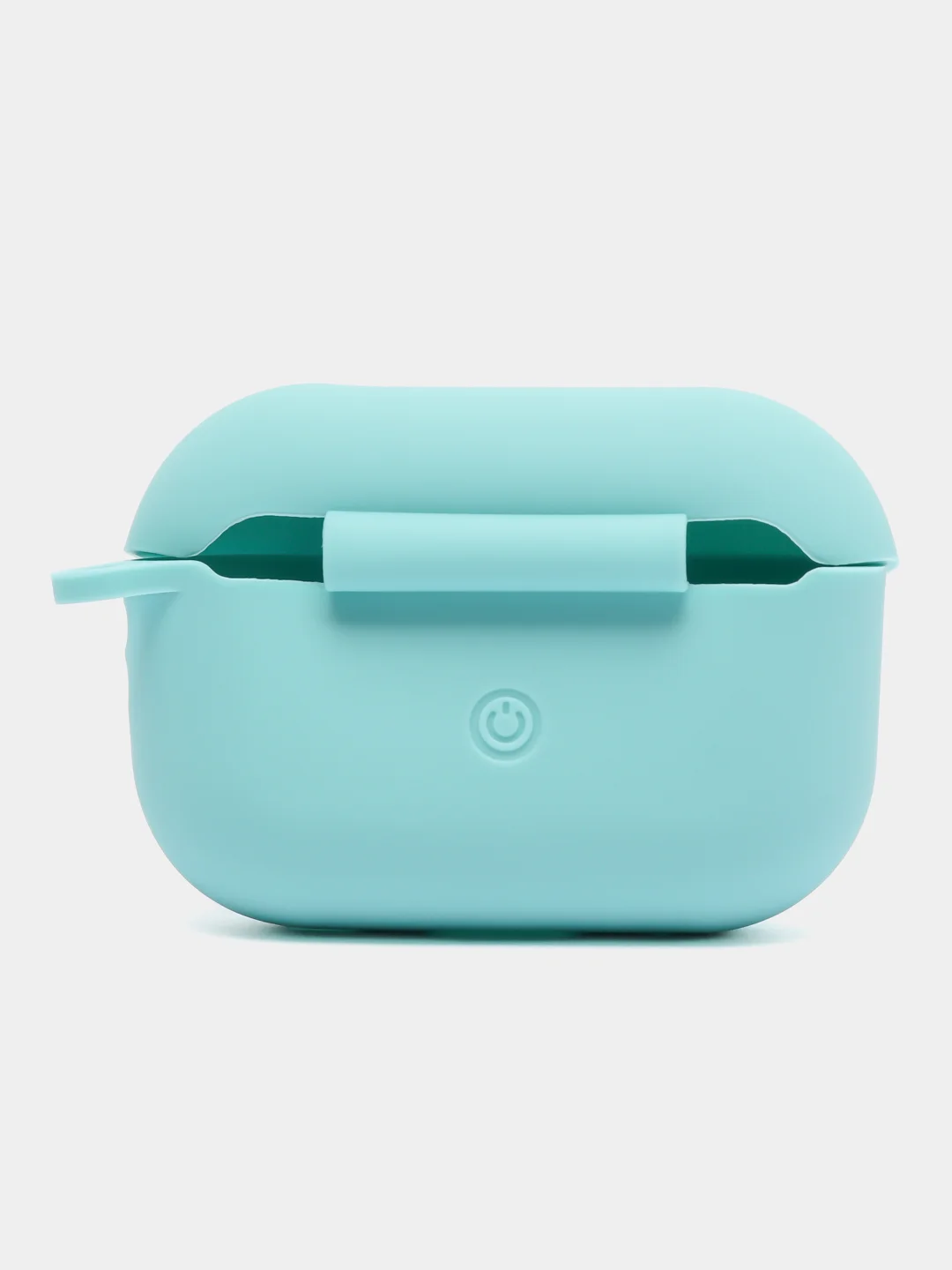 Бирюзовый чехол для наушников AirPods Pro 2, силиконовый, с карабином