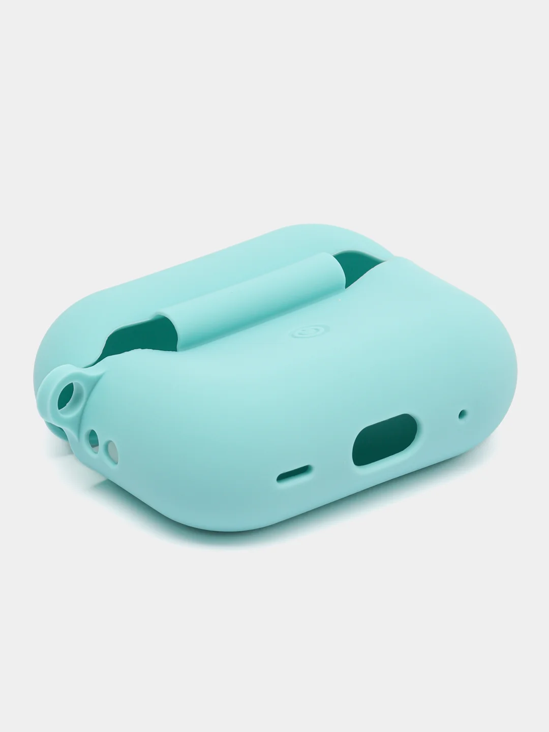 Бирюзовый чехол для наушников AirPods Pro 2, силиконовый, с карабином