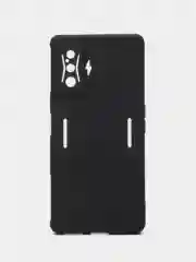 Белый чехол для Xiaomi Poco F4 GT (Поко Ф4 Джити) силиконовый, черный, матовый, с защитой камеры