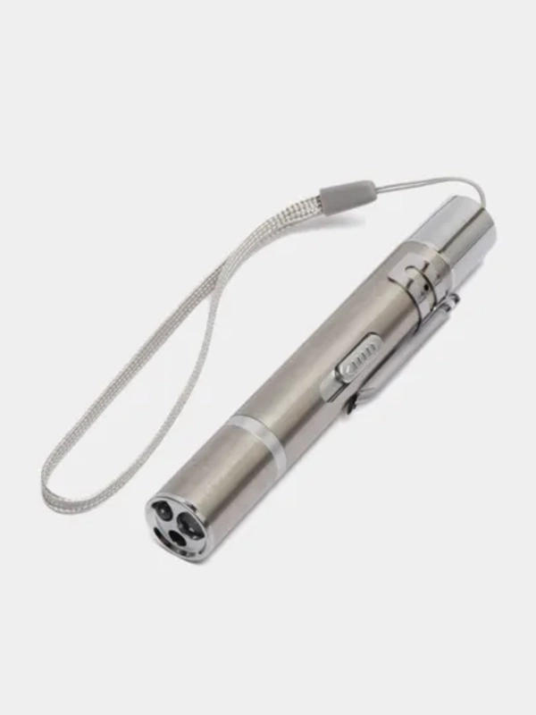 Лазерная указка 7 в 1, фонарик, лазер, УФ-детектор, с USB зарядкой