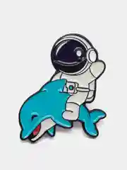 Голубой значок "Космонавты"