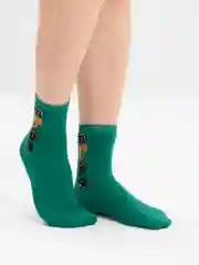 Зеленый носки мужские, длинные
