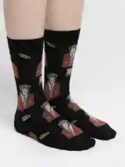 Алый носки мужские высокие с принтом