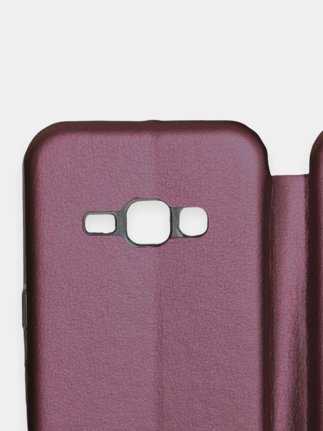 Пурпурный чехол-книжка на Samsung Galaxy J1 2016 (J120), Самсунг Галакси Джи1 2016 (Джи120)