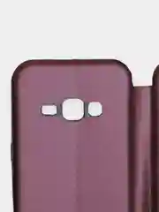 Пурпурный чехол-книжка на Samsung Galaxy J1 2016 (J120), Самсунг Галакси Джи1 2016 (Джи120)