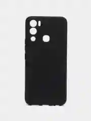Черный силиконовый чехол для Infinix Hot 12i (Инфиникс Хот 12 ай), матовый, с защитой камеры