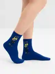 Синий носки мужские, длинные