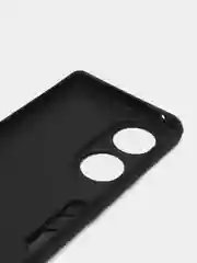 Угольный чехол Huawei Honor 70, противоударный, с металлической подставкой-кольцом
