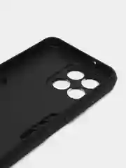Угольный чехол для Honor X6 / Honor X8 5G, противоударный, с металлической подставкой-кольцом