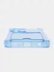 Голубой чехол для Realme 10 (Реалми 10), прозрачный, с карманом для карты