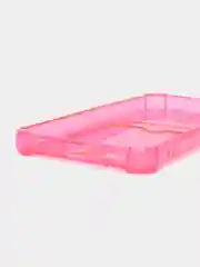 Тёмно-розовый чехол для Realme 10 (Реалми 10), прозрачный, с карманом для карты