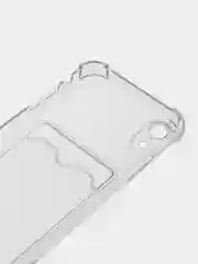 Марсала чехол противоударный для iPhone XR, прозрачный, с карманом для карты