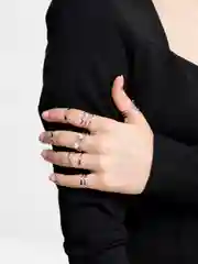 Серебряный кольца, набор 22 штуки