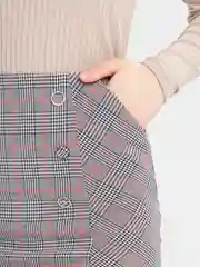 Розовый юбка женская в клеточку