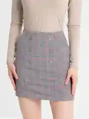 Розовый юбка женская в клеточку