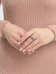 Серебряный кольцо-антистресс, с вращающейся цепочкой