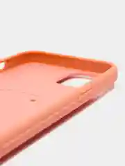Пастельно-коралловый чехол iPhone 13 (6.1), 13 Pro Max (6.7) силиконовый под кожу с подставкой