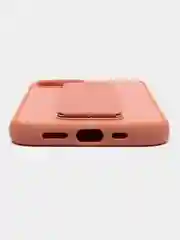 Пастельно-коралловый чехол iPhone 13 (6.1), 13 Pro Max (6.7) силиконовый под кожу с подставкой