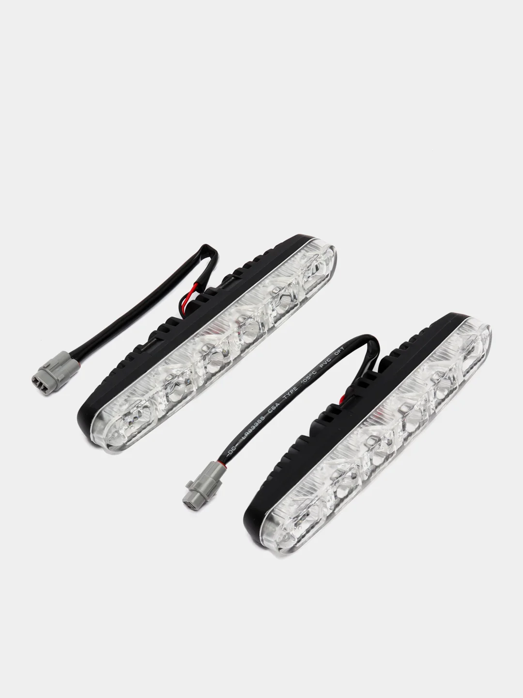 Дневные ходовые огни, 6 LED, линзы в алюминиевом корпусе, 170 мм, 2 штуки