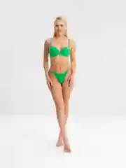 Зеленый комплект женского нижнего белья Victoria Secret: бюстгальтер и трусы