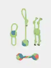 Зеленый набор канатных игрушек, для собак и кошек