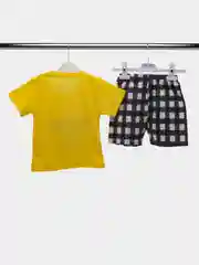 Желтый детский костюм футболка и шорты, комплект для мальчика, размеры 80-120 см