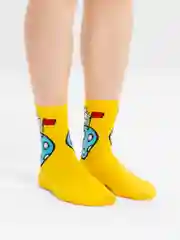 Горчичный носки мужские, длинные