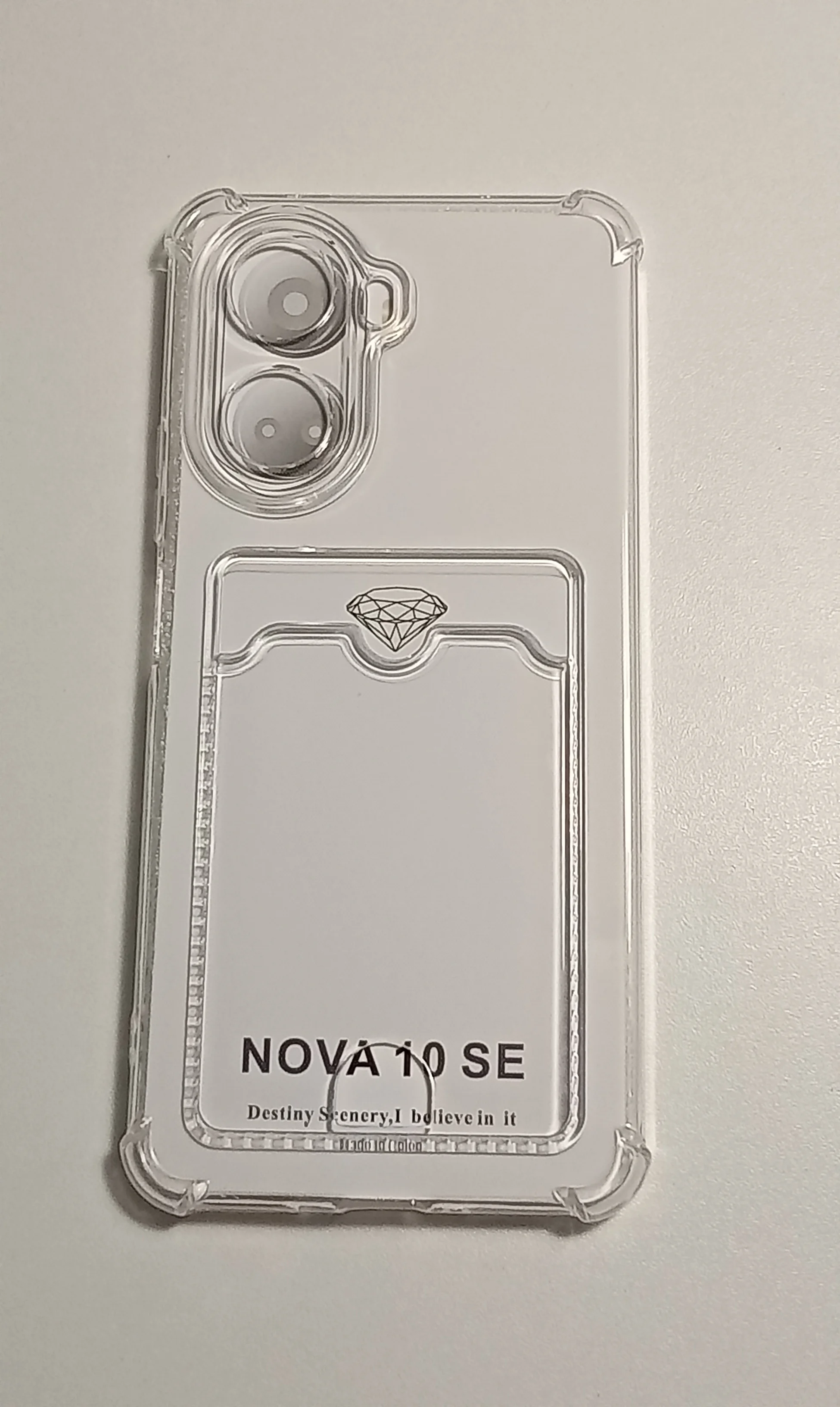 Красный чехол для Huawei Nova 10 SE , усиленные углы и карманом для пластиковой карты