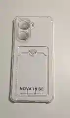 Красный чехол для Huawei Nova 10 SE , усиленные углы и карманом для пластиковой карты